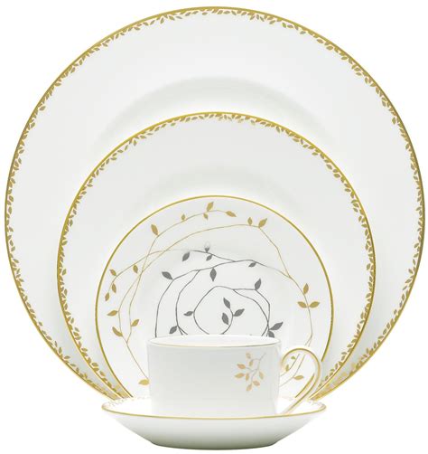 vera wang gilded leaf china